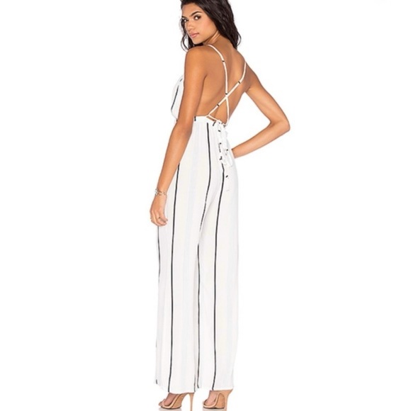 Faithful the Brand deep V-neck striped jumpsuit size Small NEW - Picture 14 of 14